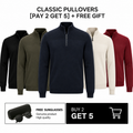 KIT CLASSIC QUARTER-ZIP-PULLOVER [2 BEZAHLEN, 5 ERHALTEN] + GRATIS SONNENBRILLE