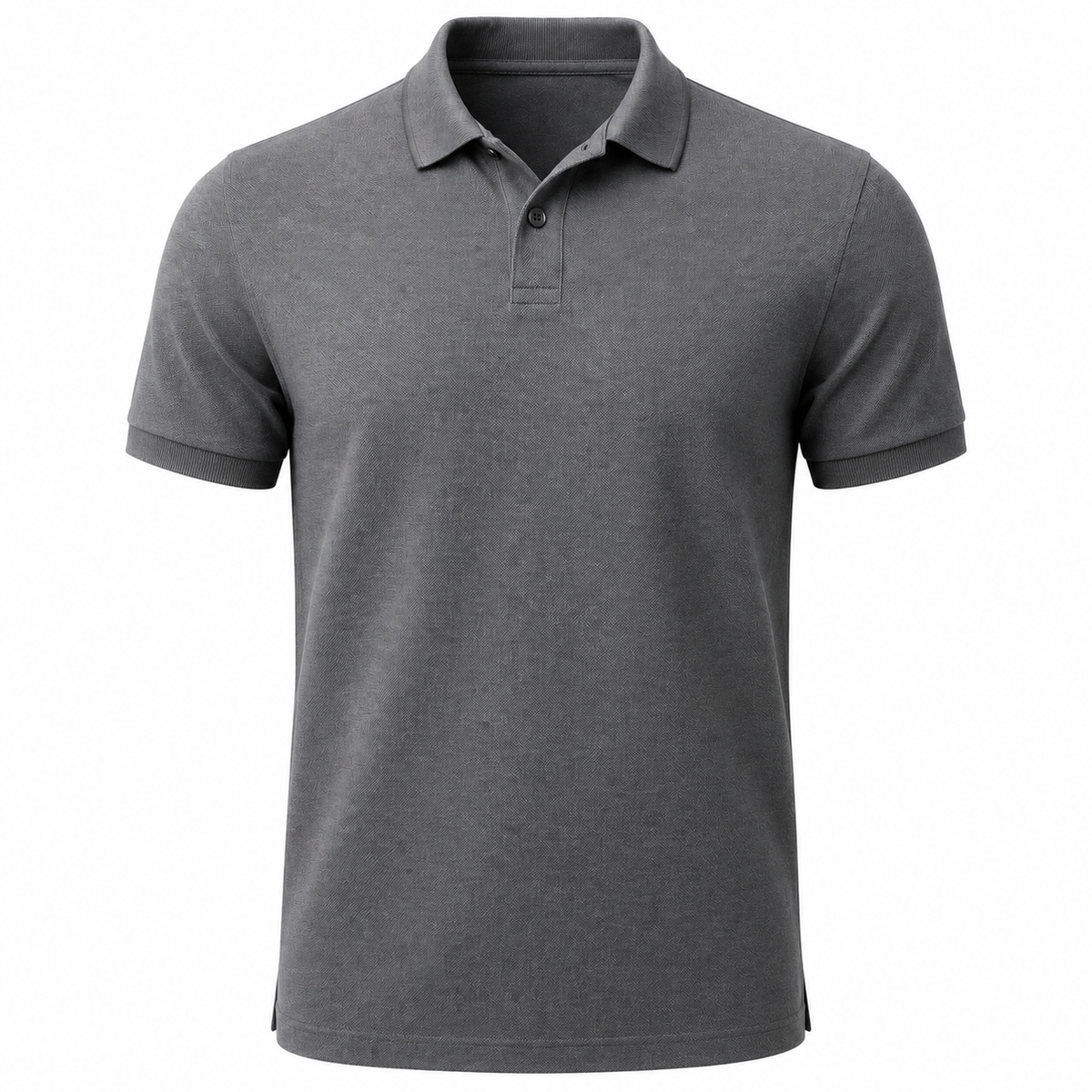Premium Grey Piqué Polo Shirt | Poulthrain