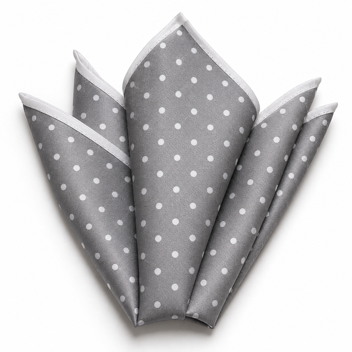 Premium Grey & White Pocket Square | Poulthrain